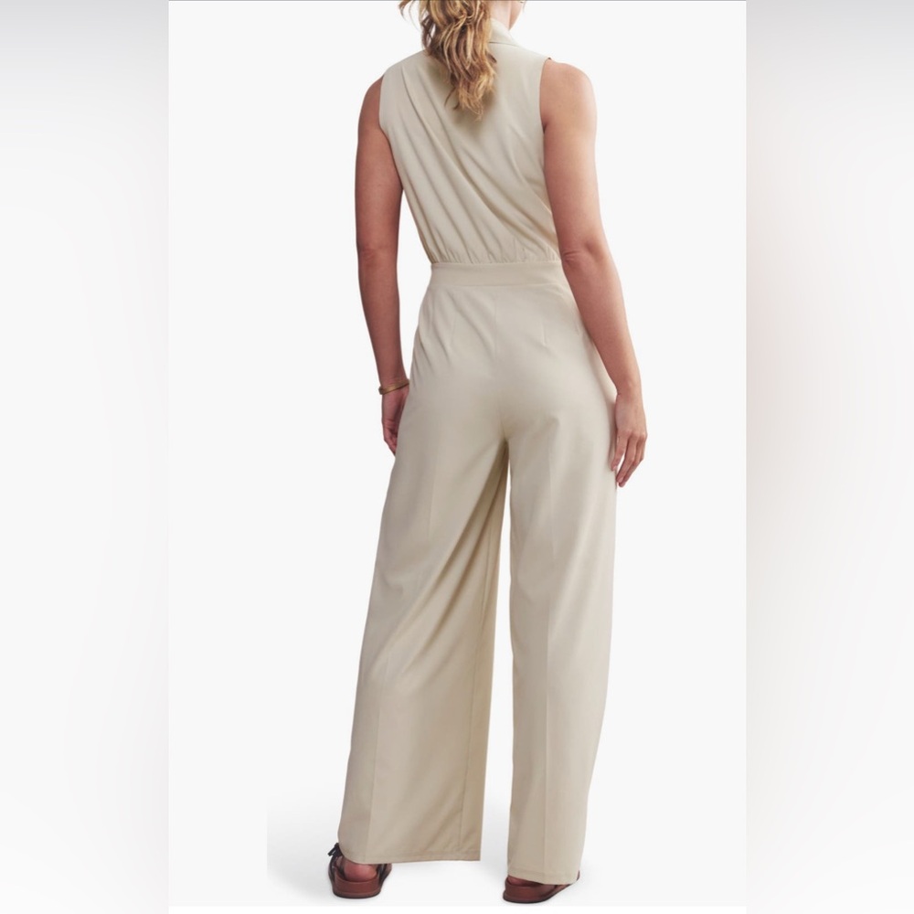 Elegant Cream Sleeveless Jumpsuit-Rhône - Picture 7 of 12
